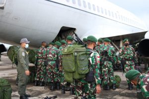 Empat Pesawat TNI AU Angkut Satgas Penyangga Perbatasan RI – PNG