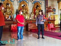 Kapolsek Kuta Polresta Denpasar Pengecekan Personil Pengamanan Hari Raya Imlek Dan Tekankan Patuhi Prokes 