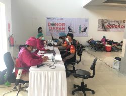 Bakti Sosial, Personil Polsek Benoa Lakukan Donor Darah 