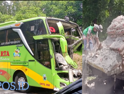 Diduga Sopir Bus Kurang Waspada Seruduk Fuso Di Pamekasan, Tiga Luka-Luka, Satu Orang Meninggal Dunia