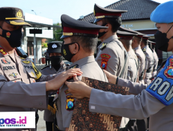 Kapolres Pamekasan Pimpin Giat Sertijab Kabag SDM dan Kapolsek Jajaran
