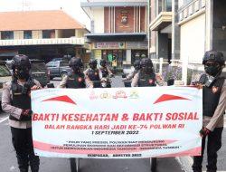 Bakti Sosial Jelang hari Jadi Ke-74 Polwan Polresta Denpasar Bagikan Sembako