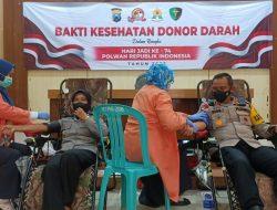 Sambut HUT Polwan Ke-74, Polres Pamekasan Gandeng PMI Gelar Bakti Kesehatan Donor Darah