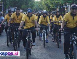 Semarakkan HUT Polwan ke -74, Polres Pamekasan Gelar Gowes dan Olahraga Bersama