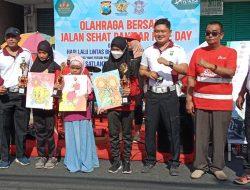 Meriahkan HUT Lalu Lintas Bhayangkara Ke – 67, Satlantas Polres Pamekasan Gelar Olah Raga Bersama