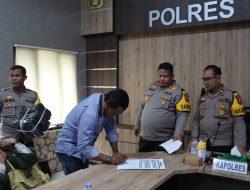 Polres Pamekasan MOU Komitmen Bersama Dengan Wartawan Pamekasan