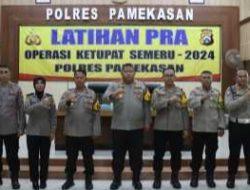 Ketupat Semeru 2024, Kapolres Pamekasan Pimpin Langsung Pelatihan Pra Operasi