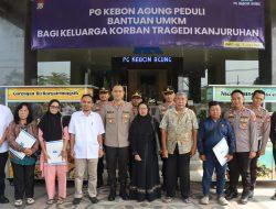 Polres Malang Gandeng PG Kebonagung Salurkan Bantuan Modal dan Peralatan Usaha kepada Keluarga Tragedi Kanjuruhan