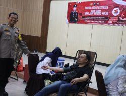 Polres Pamekasan Gelar Donor Darah Sebagai Bentuk Kepedulian, Peringati HUT Humas Polri Ke-73