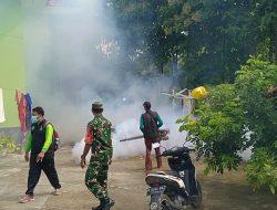 Babinsa Desa Artodung Bersama Puskesmas Galis Lakukan Fogging, Cegah Perkembangan Penyakit DBD