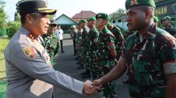 Wujud Sinergitas, Kapolres Silaturrahmi Ke Kompi 516/CY Pamekasan