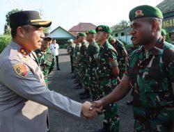 Wujud Sinergitas, Kapolres Silaturrahmi Ke Kompi 516/CY Pamekasan