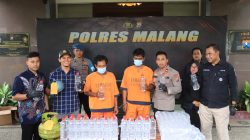 Polres Malang Bongkar Home Industry Miras Trobas, 260 Liter Disita