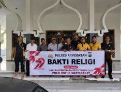Menyambut Hari Bhayangkara Ke-79 Polsek kadur Gelar Bakti Religi di Masjid