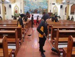 Polwan Polres Pamekasan Gelar Bakti Religi Di Gereja Jelang Hari Bhayangkara Ke-79