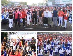 Ribuan Warga Meriahkan Olahraga, Pada Hari Bhayangkara di Stadion Kanjuruhan Malang