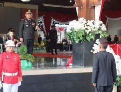 Kapolres Pamekasan Pimpin Upacara Penurunan Bendera HUT RI Ke-80
