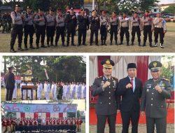Kapolsek Singosari Kompol Try Widyanto Pimpin Penurunan Bendera Di HUT RI Ke 80 Tahun