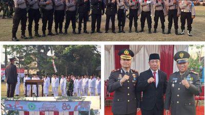 Kapolsek Singosari Kompol Try Widyanto Pimpin Penurunan Bendera Di HUT RI Ke 80 Tahun