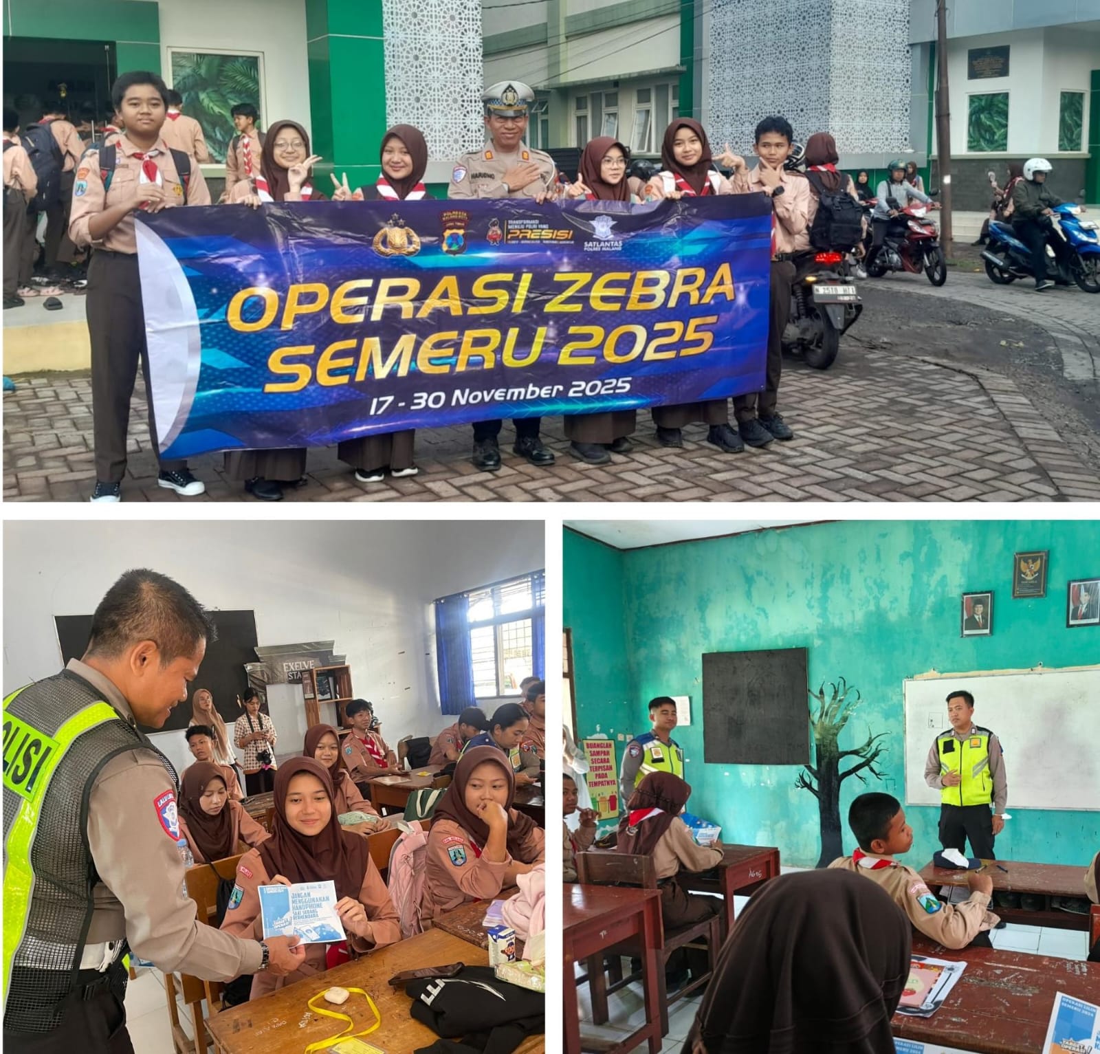Operasi Zebra Semeru 2025, Satlantas Polres Malang Tingkatkan Edukasi Pelajar
