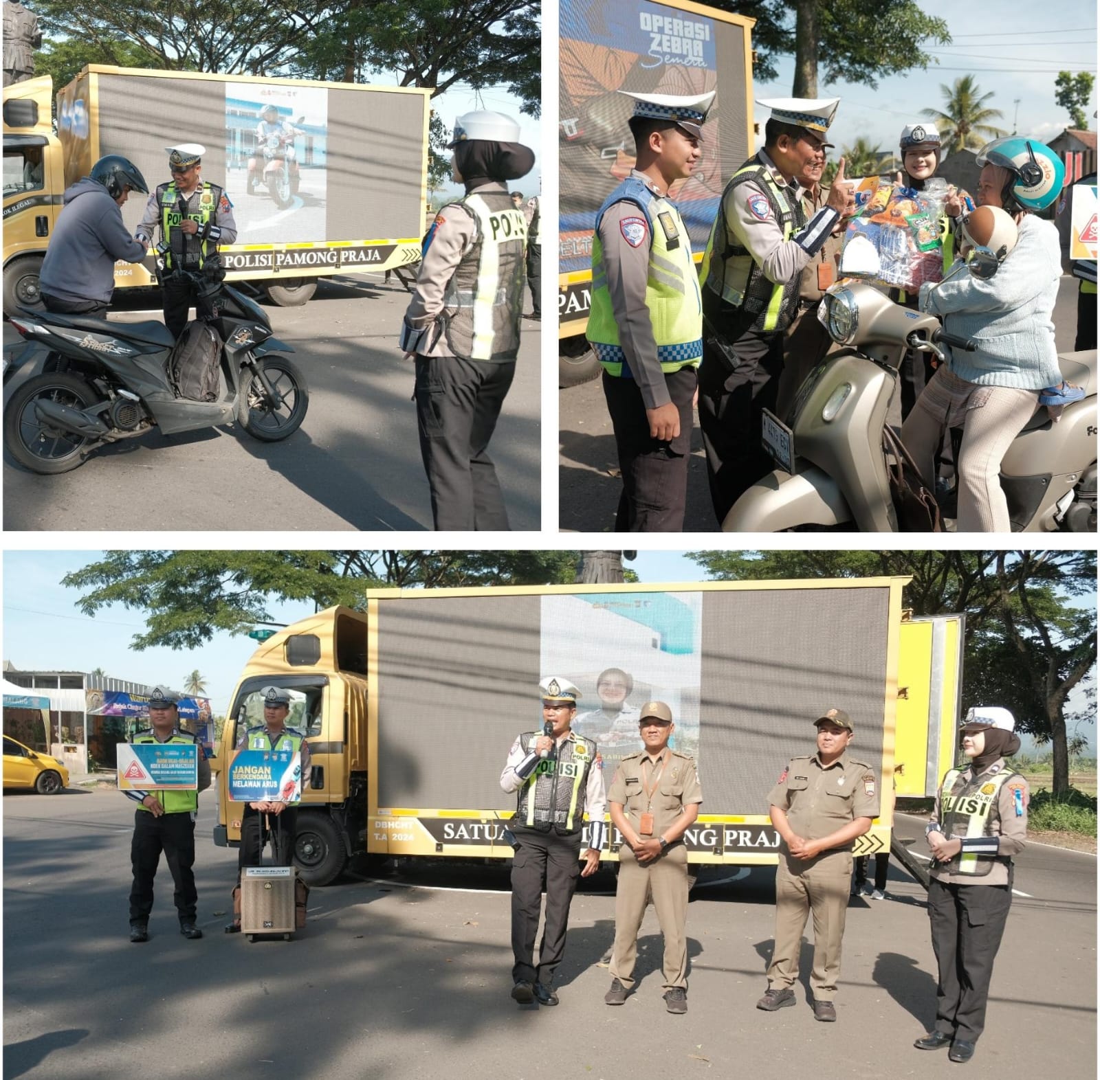 Satlantas Polres Malang Luncurkan “Zebratron”, Sosialisasi Operasi Zebra Lewat Videotron Keliling
