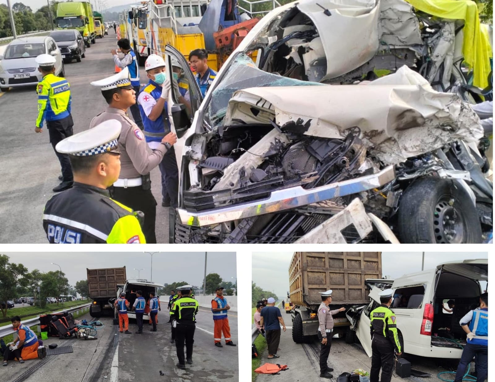 Polisi Gerak Cepat Evakuasi Korban Laka di Tol Malang–Pandaan