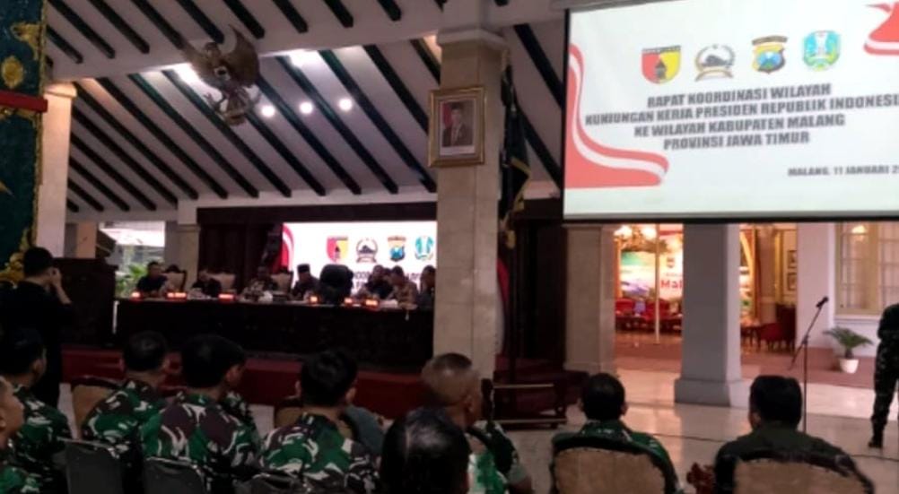 Rapat Koordinasi Kunjungan  Presiden Prabowo Resmikan SMA Taruna Nusantara Di Kabupaten Malang