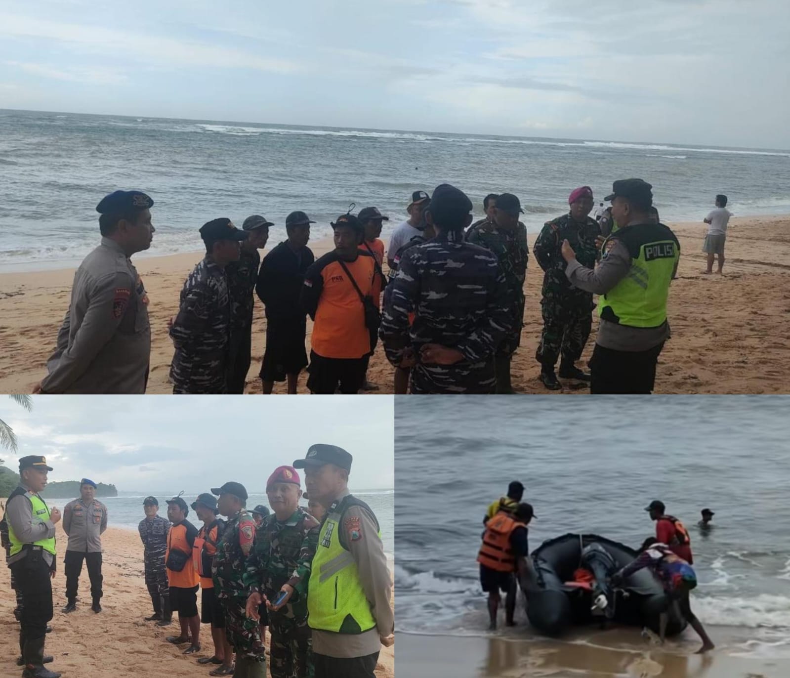 Nelayan Pencari Ikan Diduga Terseret Ombak di Balekambang, Polisi dan Tim Gabungan Lakukan Penyisiran