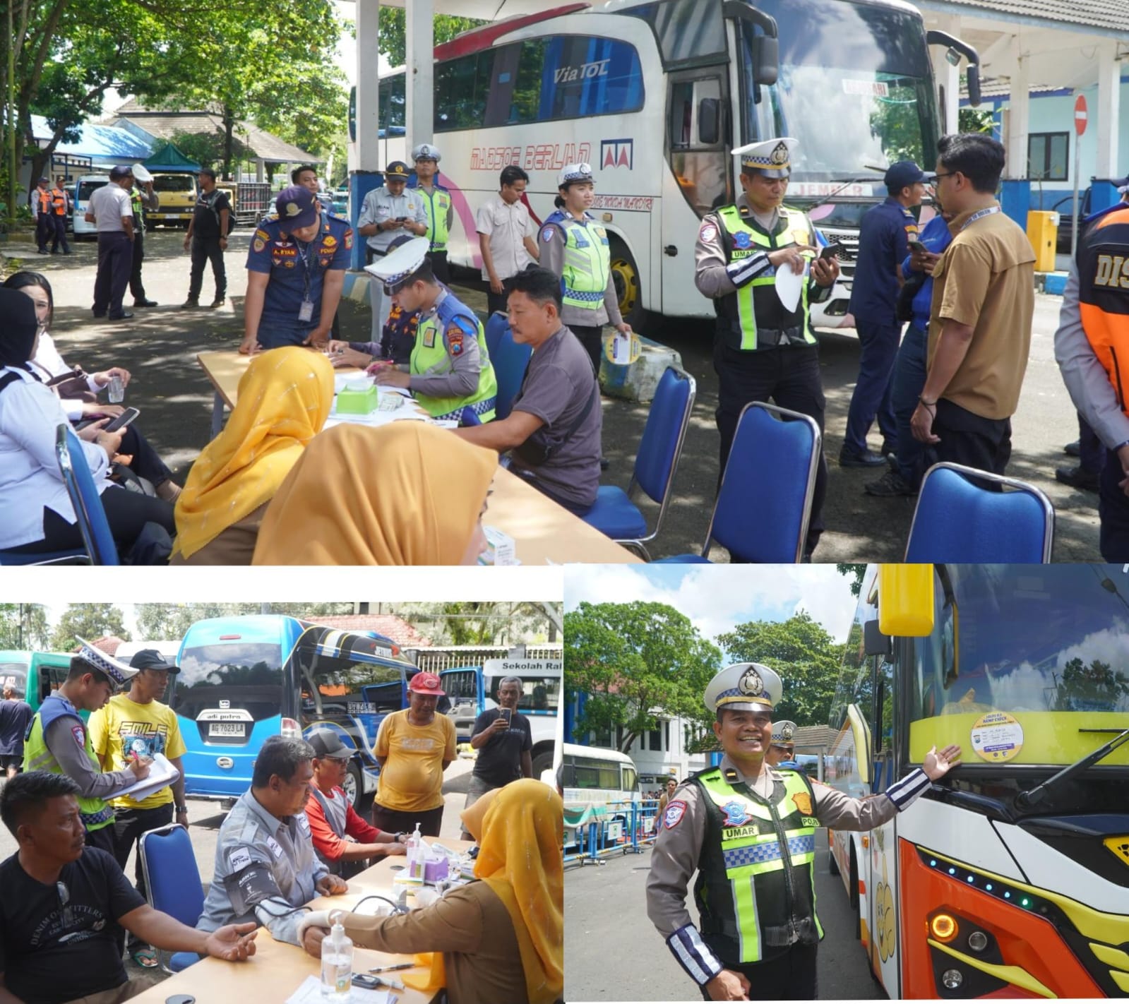 Ramp Check dan Tes Urine, Satlantas Polres Malang Pastikan Angkutan Umum Laik Jalan