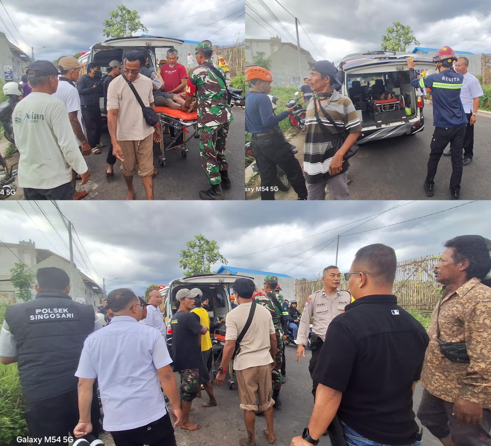 Muspika Singosari  Evakuasi Warga Meninggal di Persawahan Desa Langlang