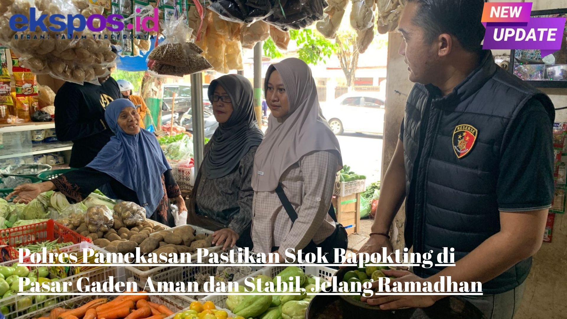 Polres Pamekasan Pastikan Stok Bapokting di Pasar Gaden Aman dan Stabil, Jelang Ramadhan