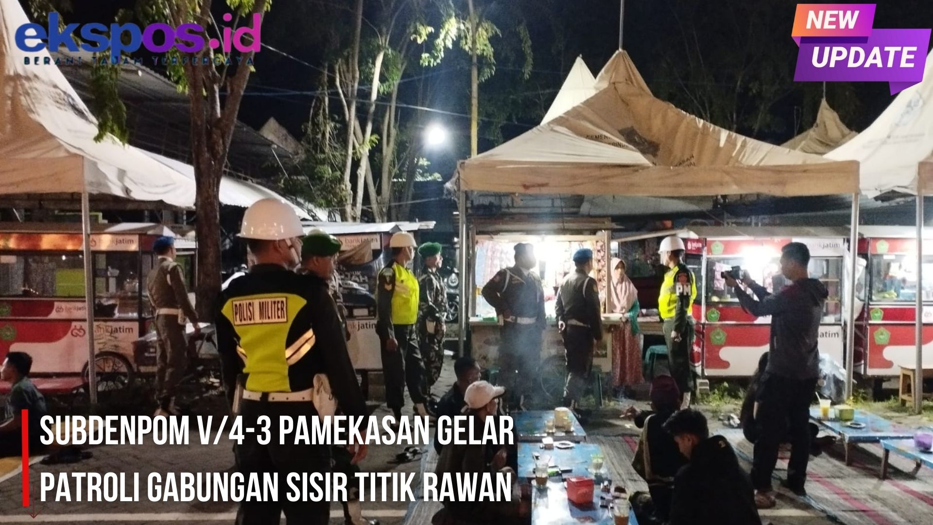 Subdenpom V/4-3 Pamekasan Gelar Patroli Gabungan Sisir Titik Rawan