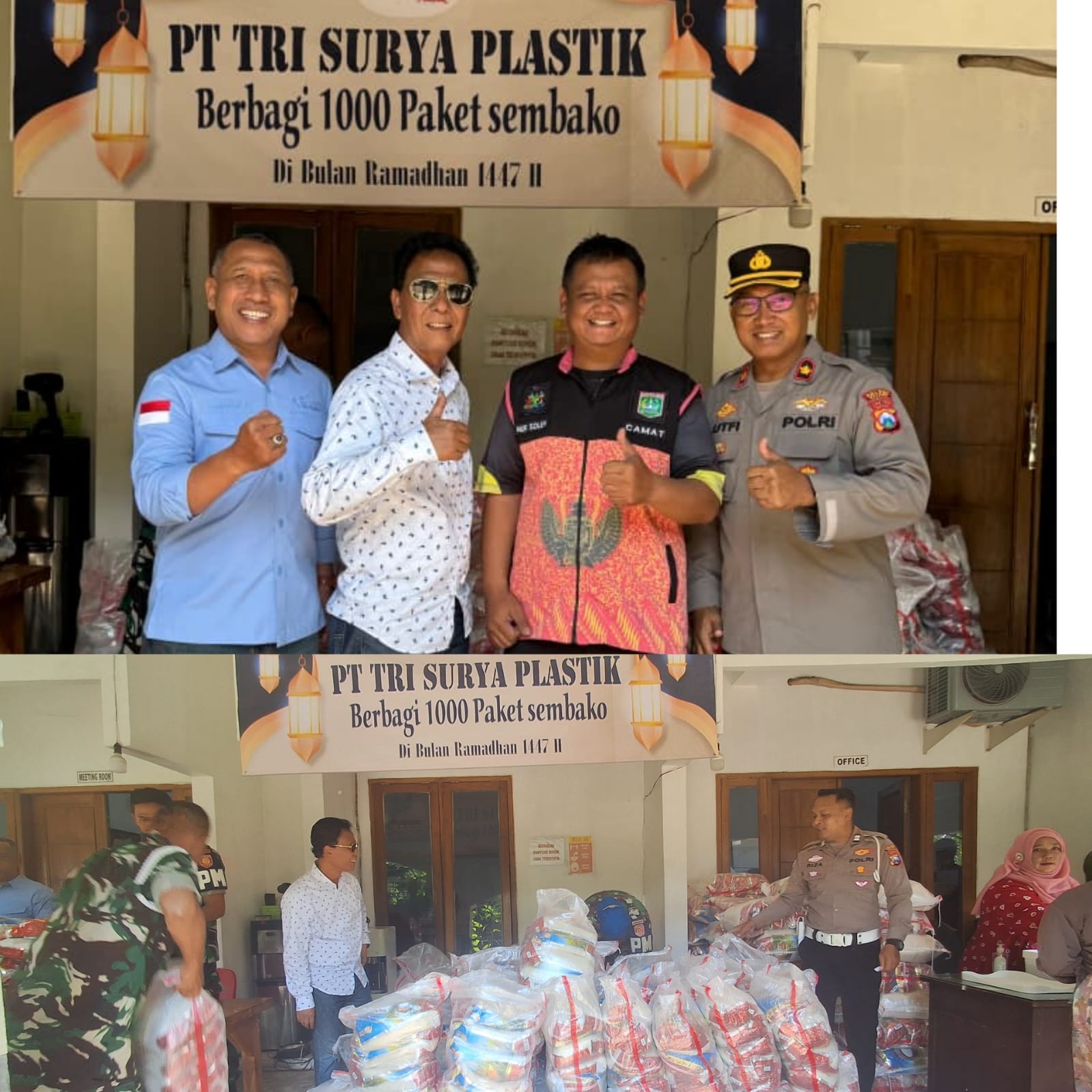 PT Tri Surya Plastik Lawang Salurkan 1.000 Paket Sembako Di Bulan Suci Ramadhan