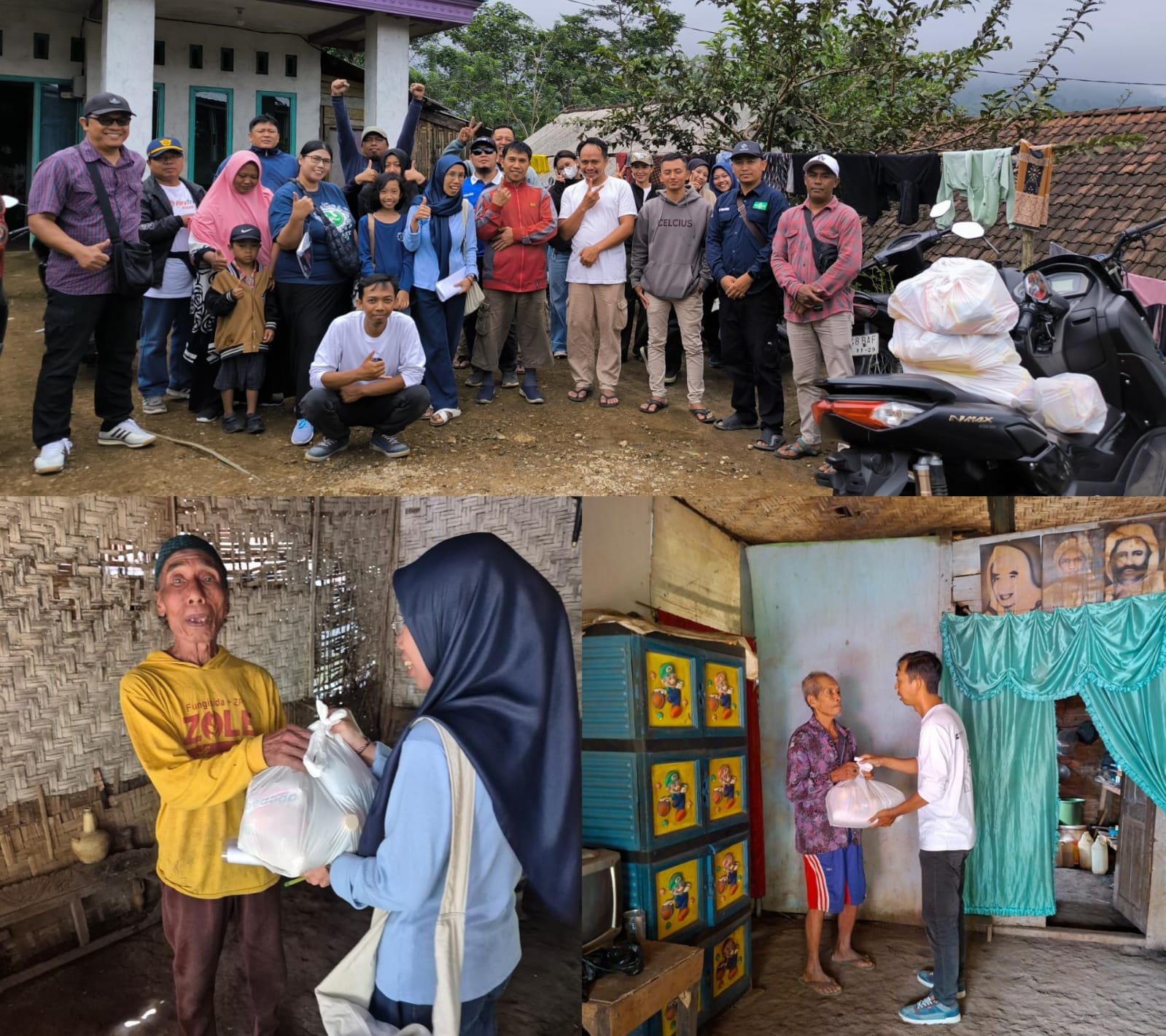 Sahabat Kemeriyek Bagi 100 Paket Sembako  Untuk Warga Duafa Di Wonorejo Singosari