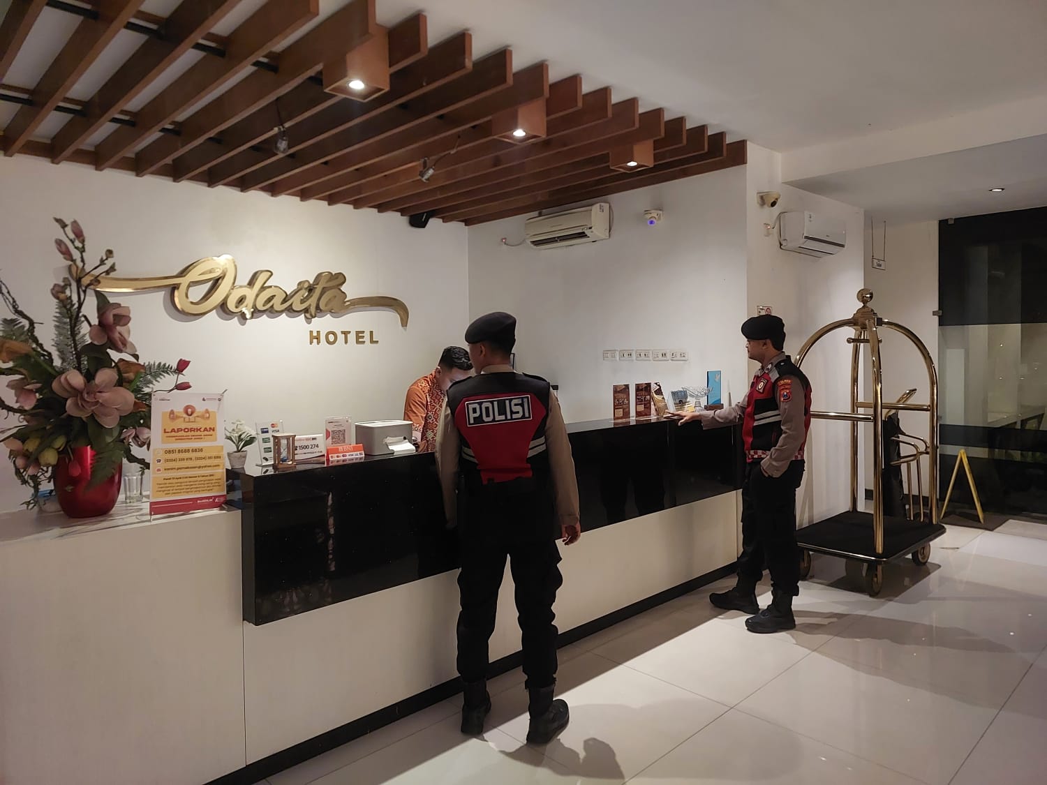 Sat Samapta Polres Pamekasan Gelar Patroli Sambang di Hotel Odaita