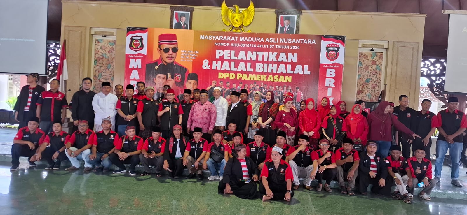 Yusuf Rizal Lantik DPD Madas Nusantara Pamekasan Sekaligus Halal Bihalal di Pendopo Ronggosukowati