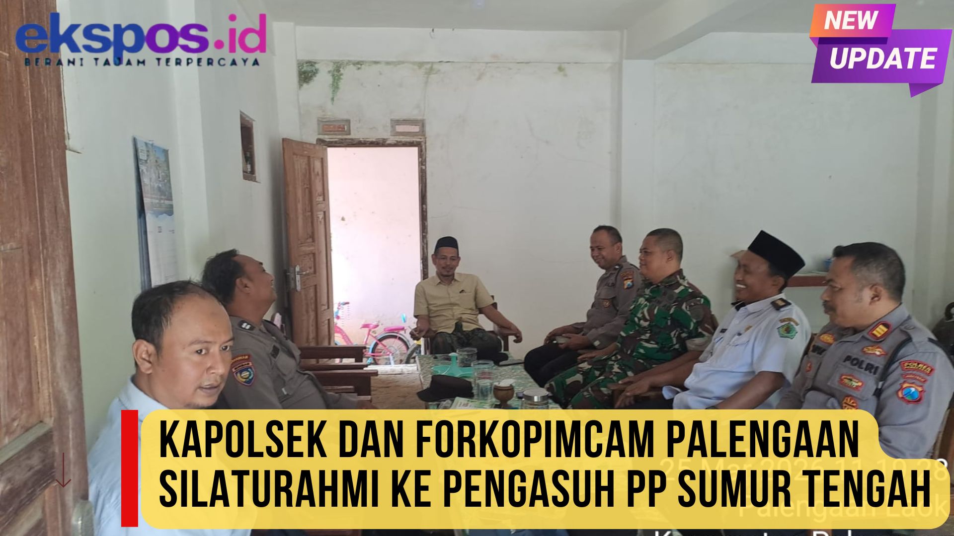 Kapolsek dan Forkopimcam Palengaan Silaturahmi ke Pengasuh PP Sumur Tengah