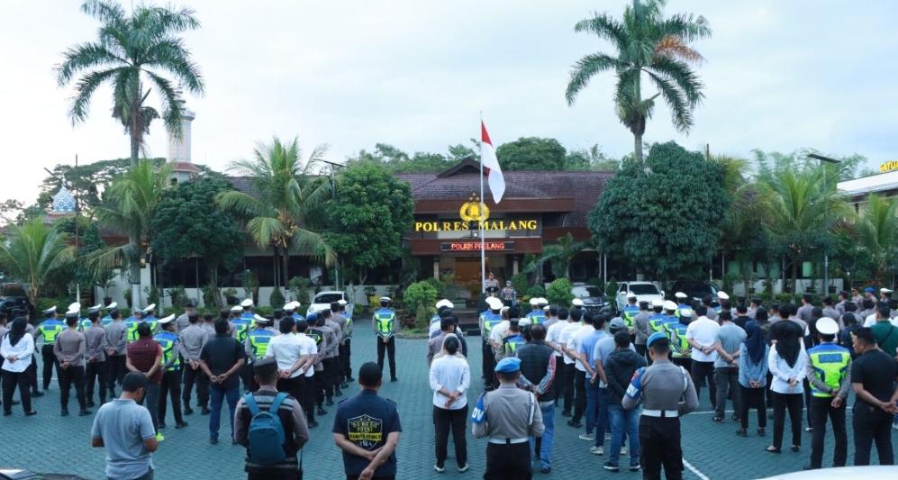 Polres Malang Siagakan Ratusan Personil Pengamanan Takbir Idul Adha 1447 H