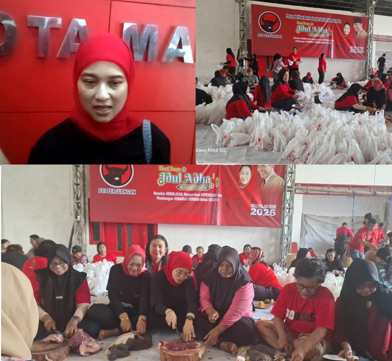 DPC PDIP Kota Malang Salurkan 2.500 Paket Daging Kurban