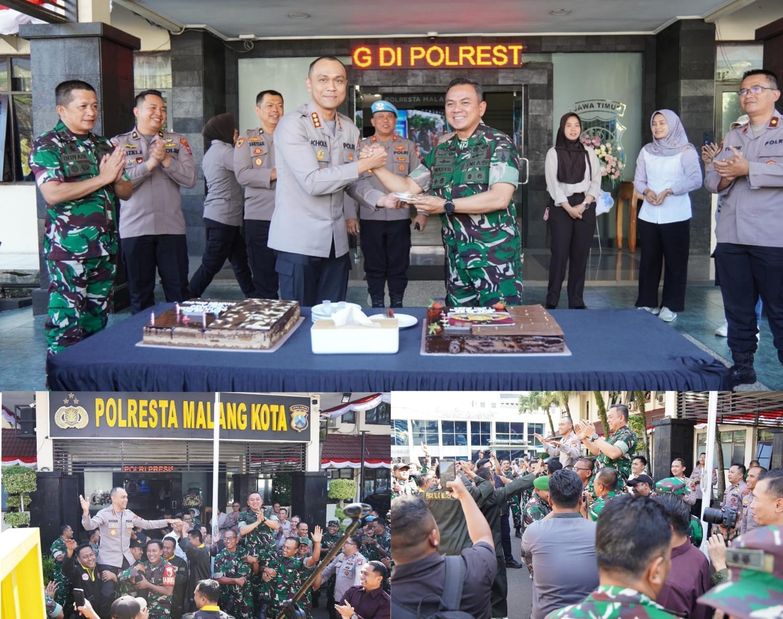 Korem 083/BDJ Geruduk Polresta Malang Kota Meriahkan Hari Bhayangkara ke-80