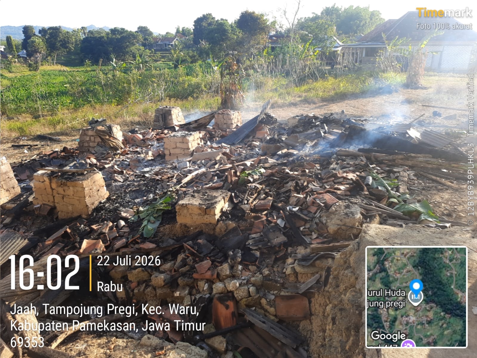 Musholla Berbahan Kayu Milik Lansia Ludes Terbakar di Tampojung Pregih Waru
