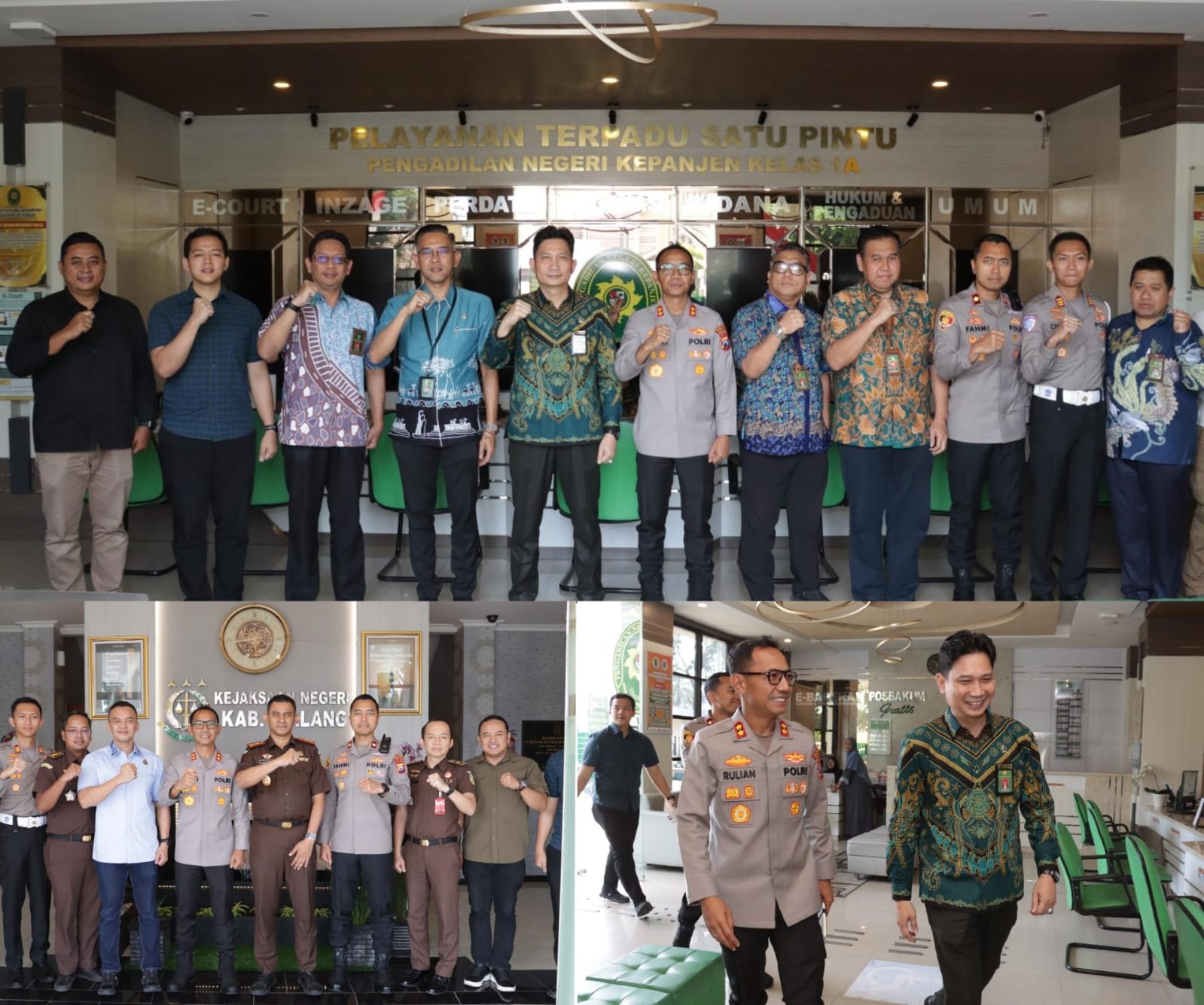 Hari Pertama Jabat Kapolres Malang, AKBP Rulian Syauri Silaturahmi ke PN Kepanjen dan Kejari