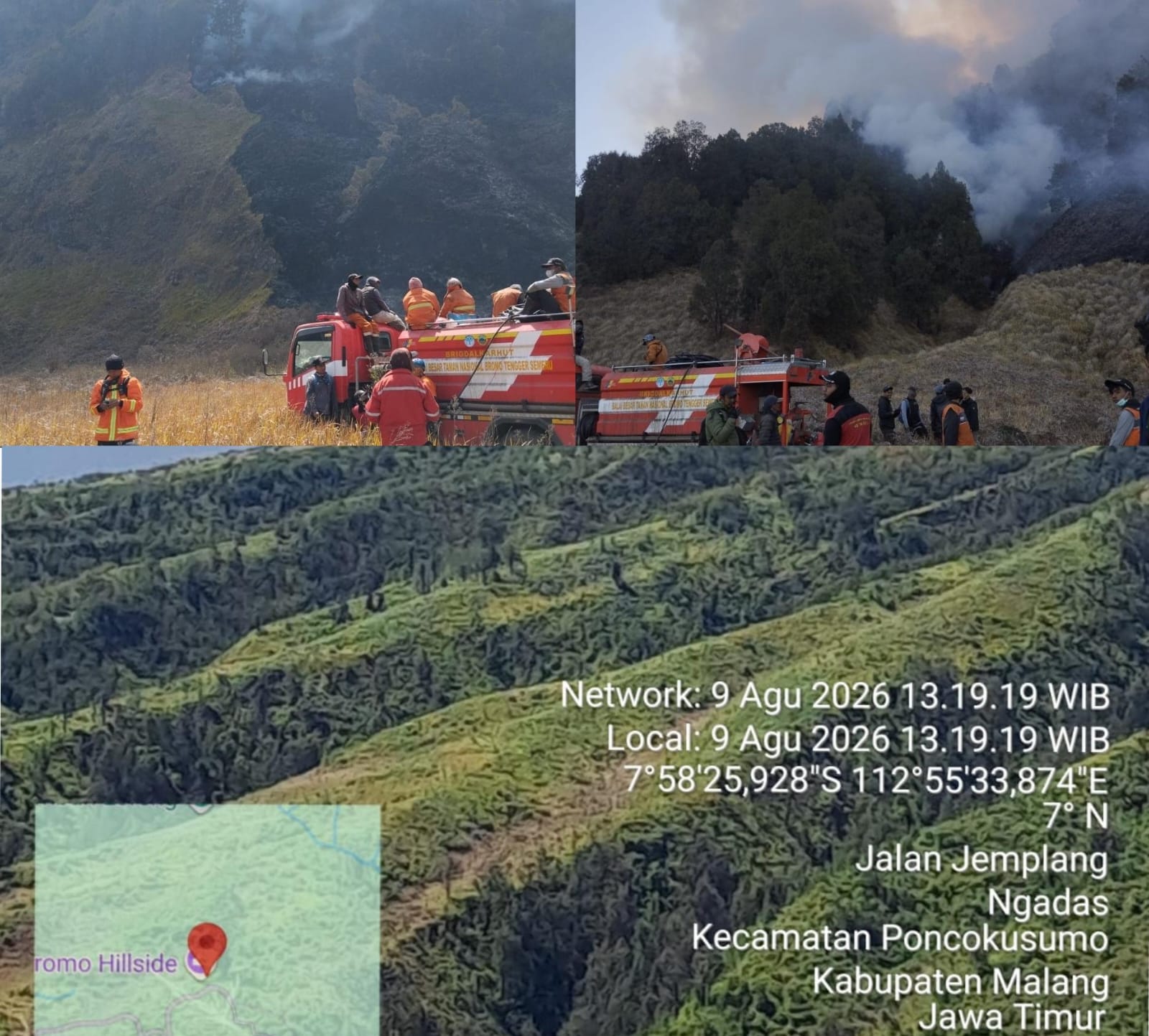 Karhutla Bromo Hari Keenam, Polres Malang Pastikan Kawasan Jemplang Aman