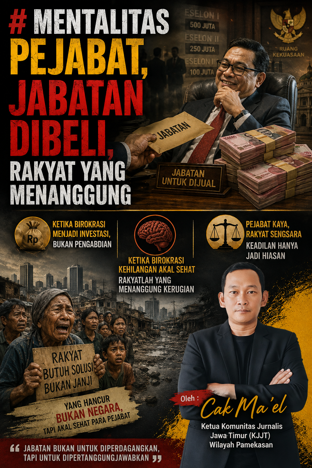 Mentalitas Pejabat: Jabatan Dibeli, Rakyat yang Menanggung Akibatnya