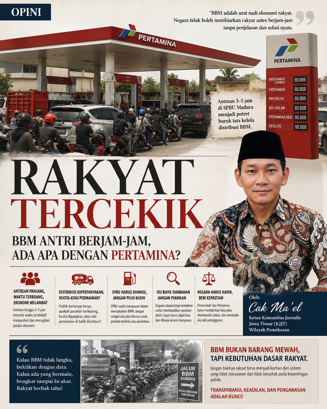 Rakyat Tercekik : BBM Antri Berjam-jam, Ada Apa Dengan Pertamina